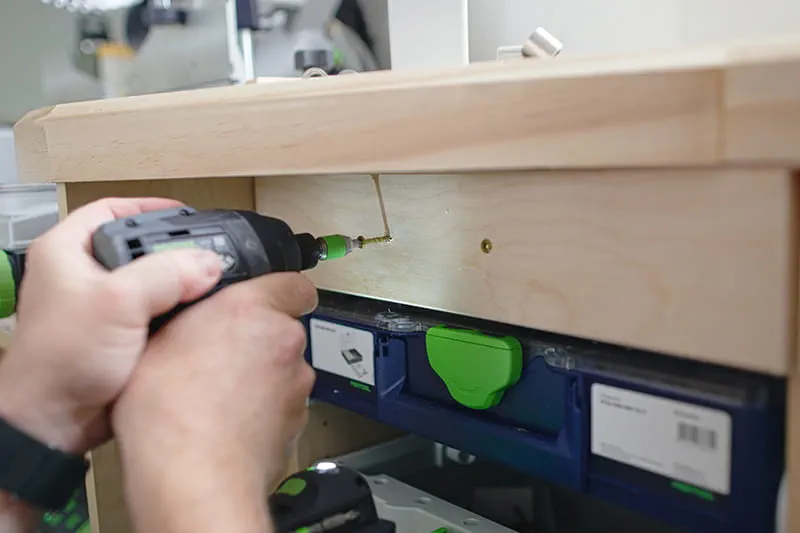 Drilling holes for drawer handles