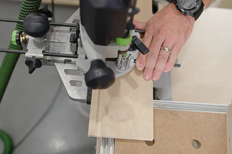 Brent using a router