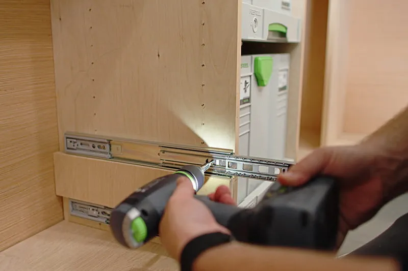 Brent attaching the slider