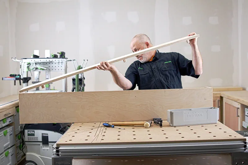 Putting side of mantel together