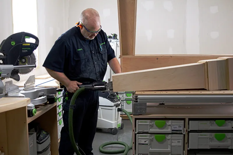 Brent using the DOMINO to create mortises